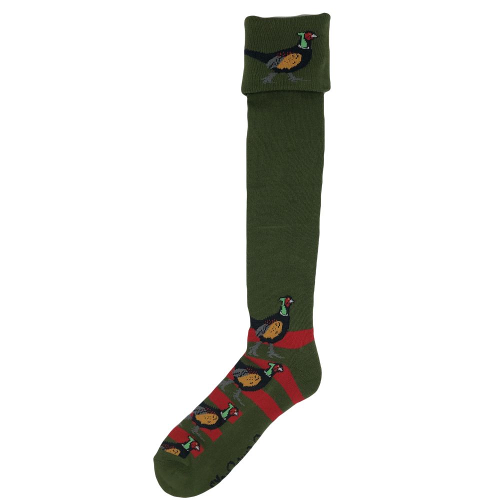 Green and Red Pheasant Shooting / Walking Socks