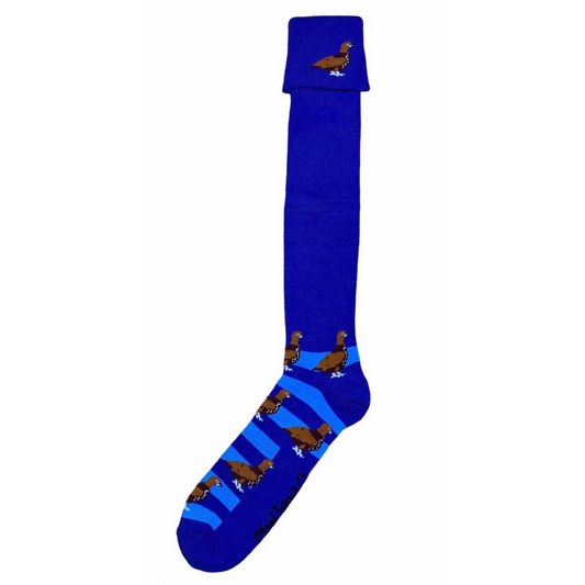 Royal Blue and Light Blue Grouse Shooting / Walking Socks